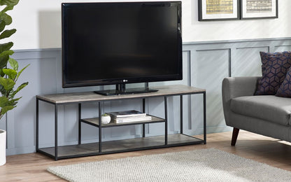 Staten Black Concrete Effect TV Unit Stand