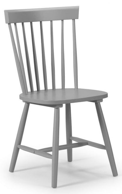 Julian Bowen Torino Lunar Grey Lacquer Dining Chairs Set Of 2