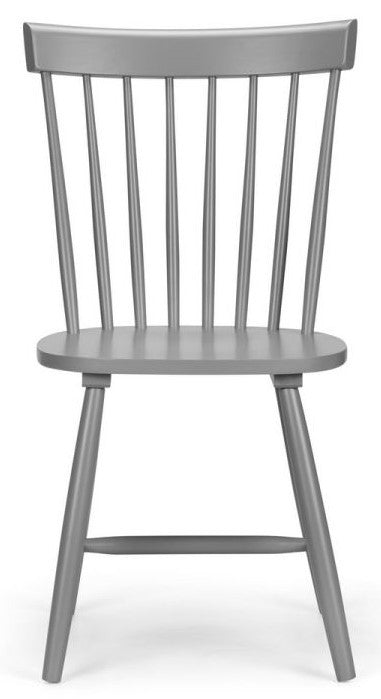 Julian Bowen Torino Lunar Grey Lacquer Dining Chairs Set Of 2