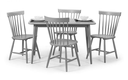 Julian Bowen Torino Grey Lacquered Wooden Rect. Dining Table
