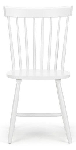 2 x Julian Bowen Torino White Lacquer Kd Dining Chairs