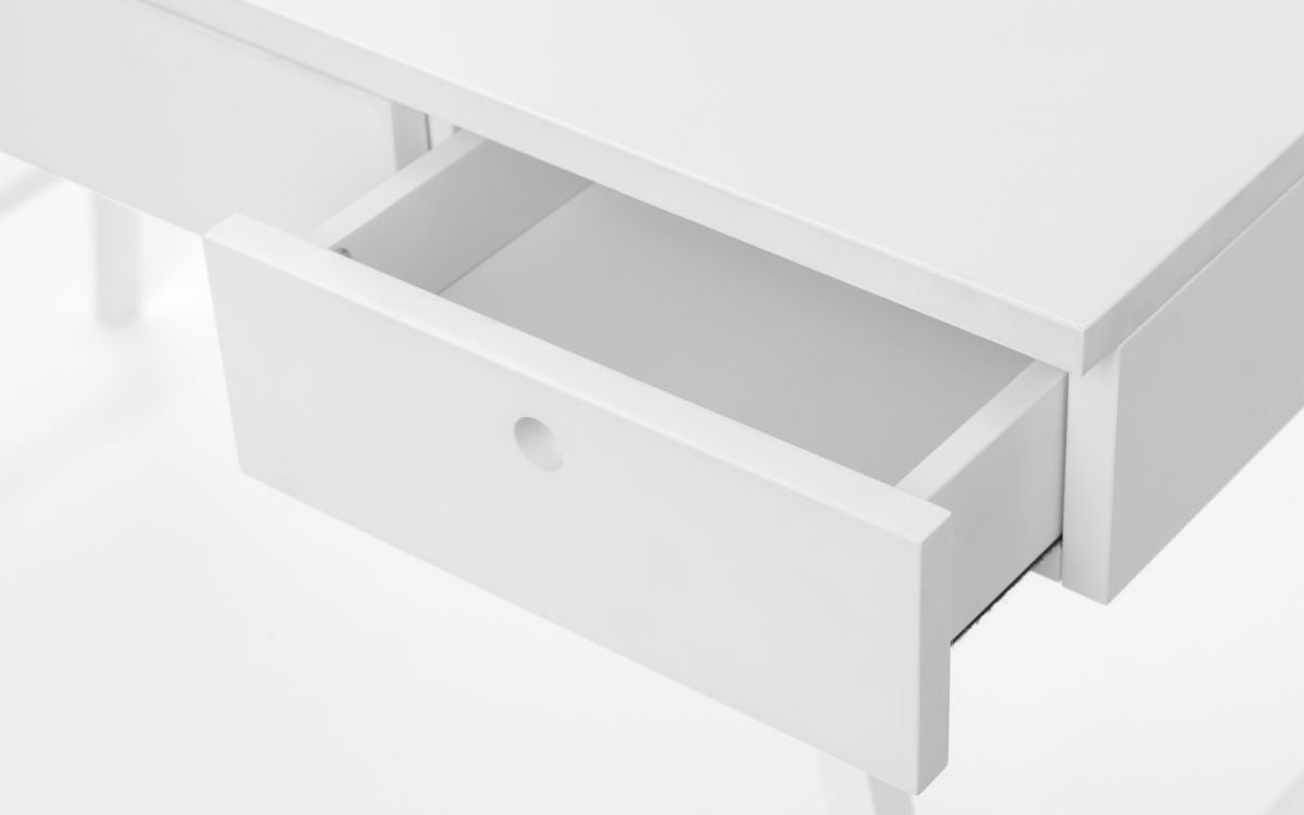 looking for computer desk in white finish with storage