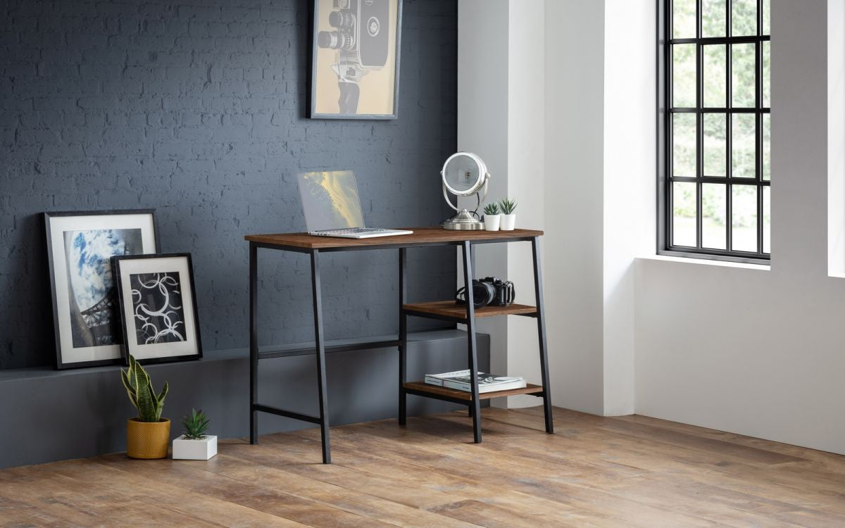 104cm Tribeca Walnut finish on top desk