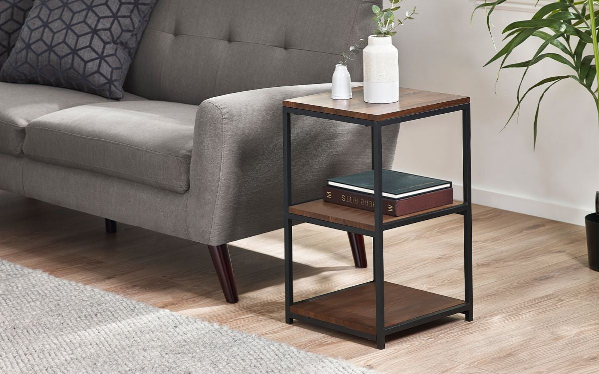 Julian Bowen Tribeca Walnut Narrow Side Table
