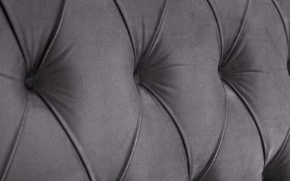 Julian Bowen Valentino 4ft6 Double Grey Velvet Bed