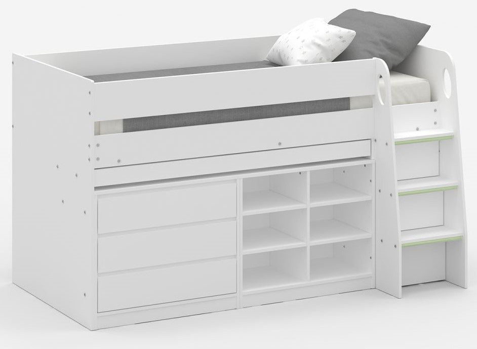 Julian bowen Vespa Mid-Sleeper Single Bed Frame in White