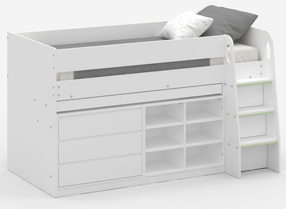 Julian bowen Vespa Mid-Sleeper Single Bed Frame in White