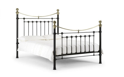 Julian Bowen Victoria 4ft6 Double Black Metal Bed