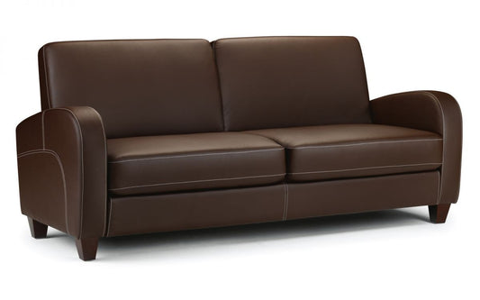 Julian Bowen Vivo Chestnut Brown Leather 3 Seater Sofa