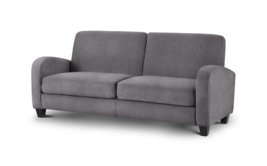 Julian Bowen Vivo Dusk Grey Chenille Fabric 3 Seater Sofa