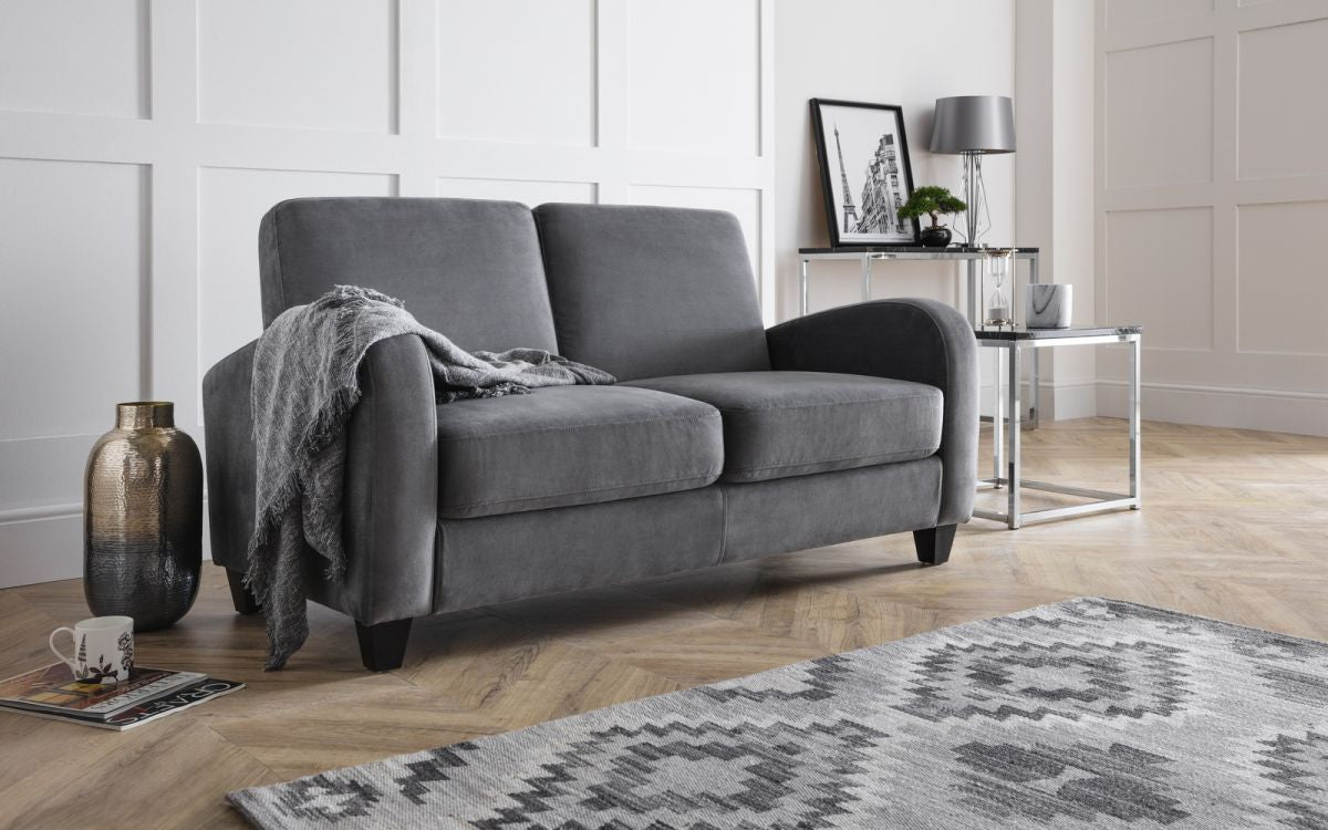 Julian Bowen Vivo Dusk Grey Chenille Fabric Sofa Bed