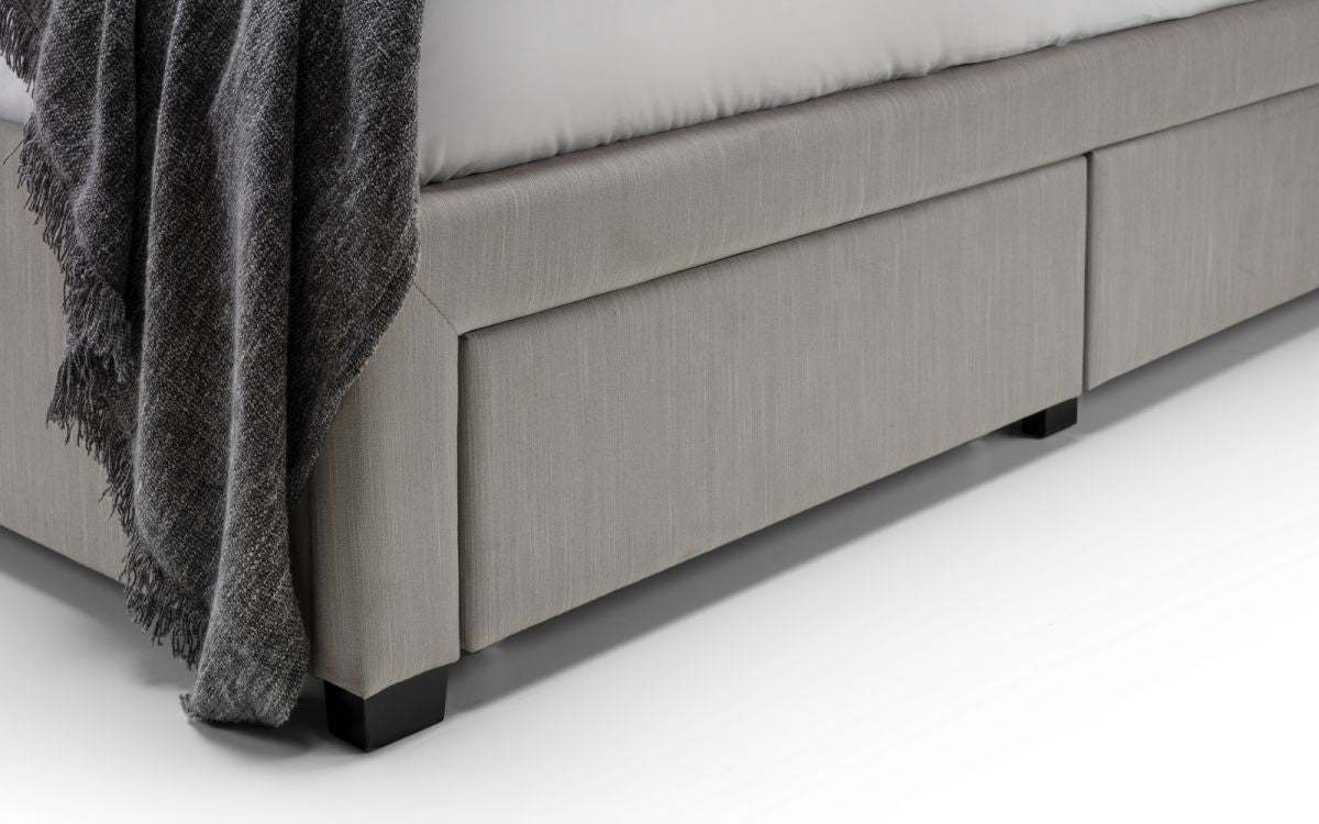 Julian Bowen Wilton 5ft Kingsize Grey Fabric 4 Drawer Bed