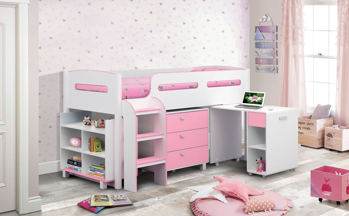 Julian Bowen Kimbo Pink Cabin Bed