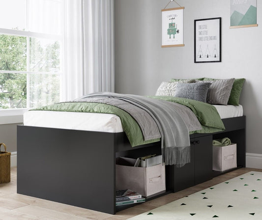 Kidsaw Black 3ft Single Low Cabin Bed
