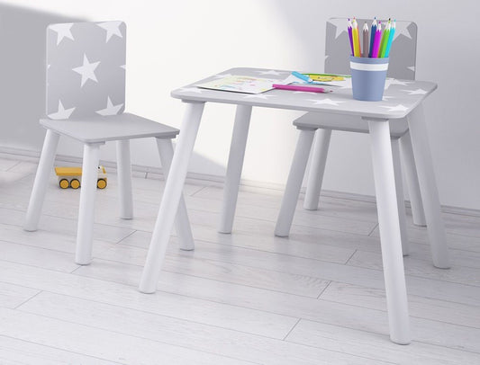 Kidsaw Grey Star Table & Chairs