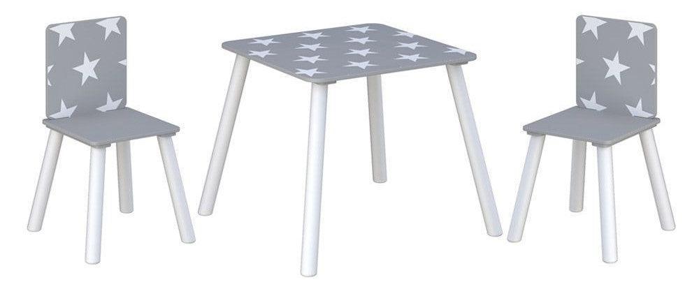 Kidsaw Grey Star Table & Chairs