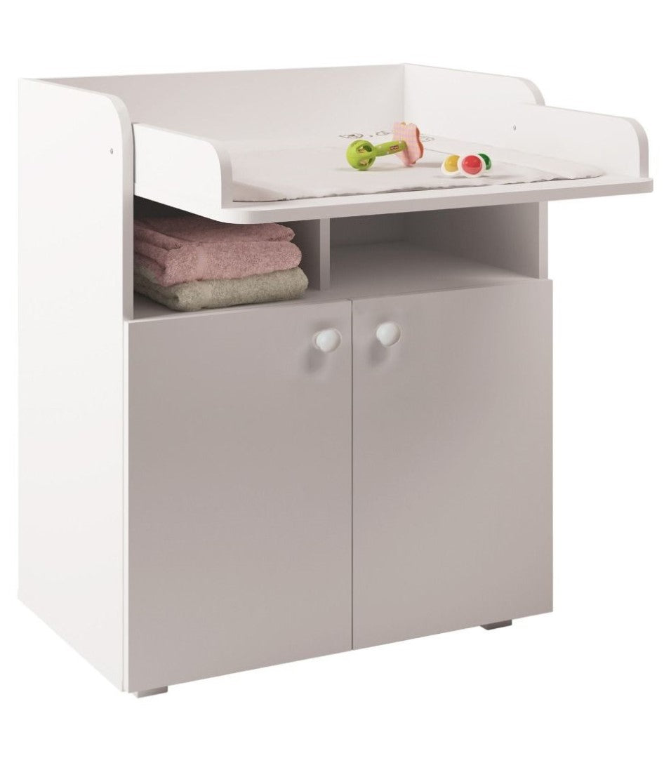 Kidsaw Kudl White Kids Changing Board Cupboard with Storage