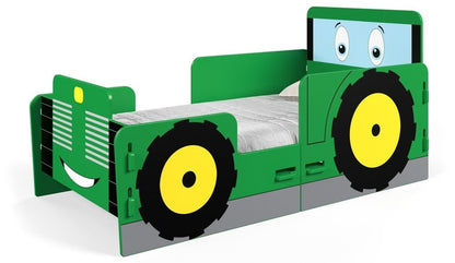 Kidsaw Green Junior Toddler Tractor bed