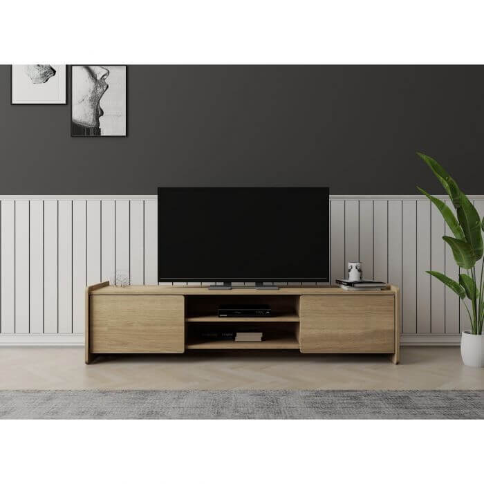 Kidsaw ELV9 1.6m Light Oak TV Cabinet. Free UK Delvery