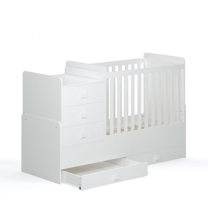 Kidsaw White 1200 Combi 4 in 1 Cot Bed