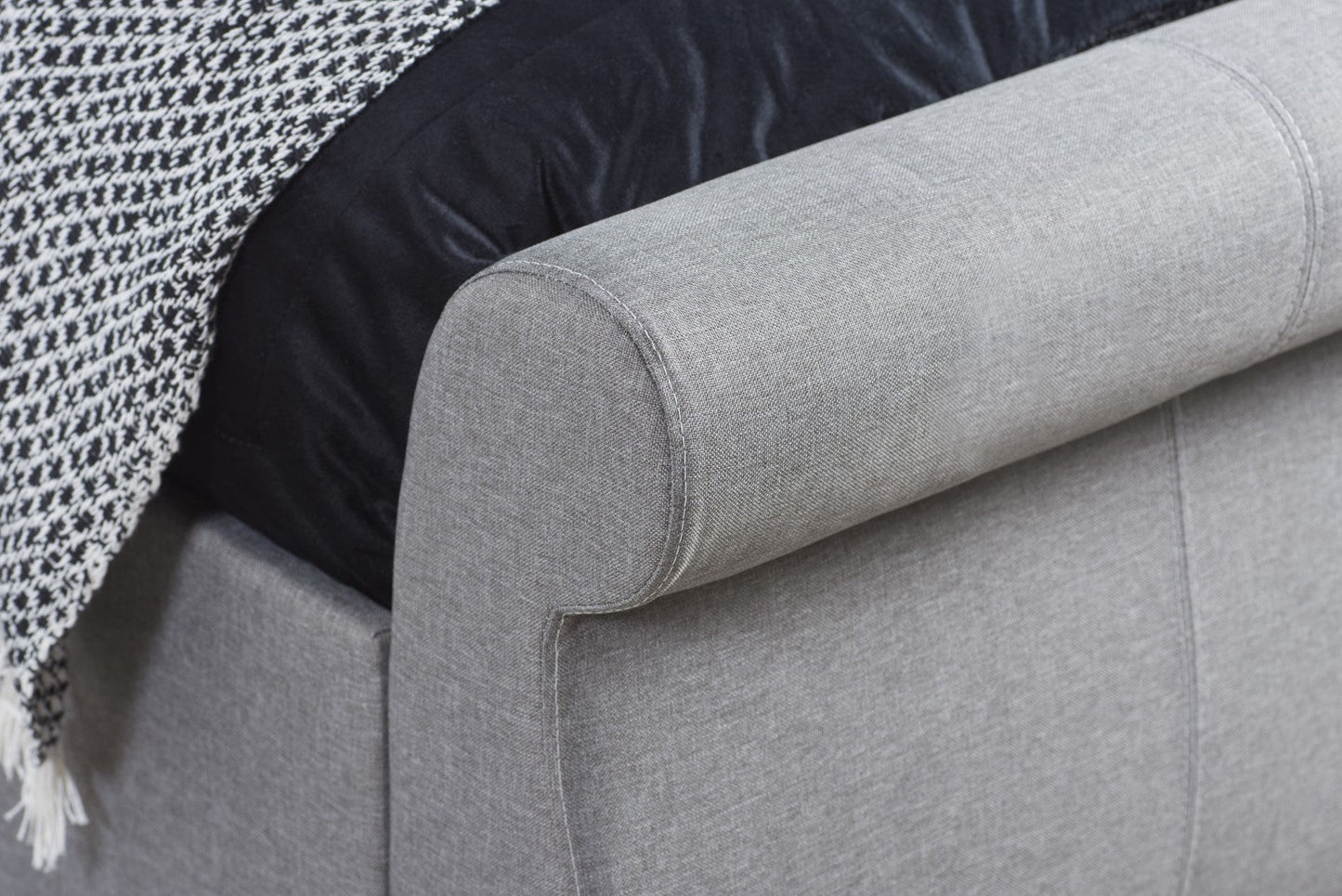 Birlea Lancaster 5ft Kingsize Grey Fabric Bed Frame