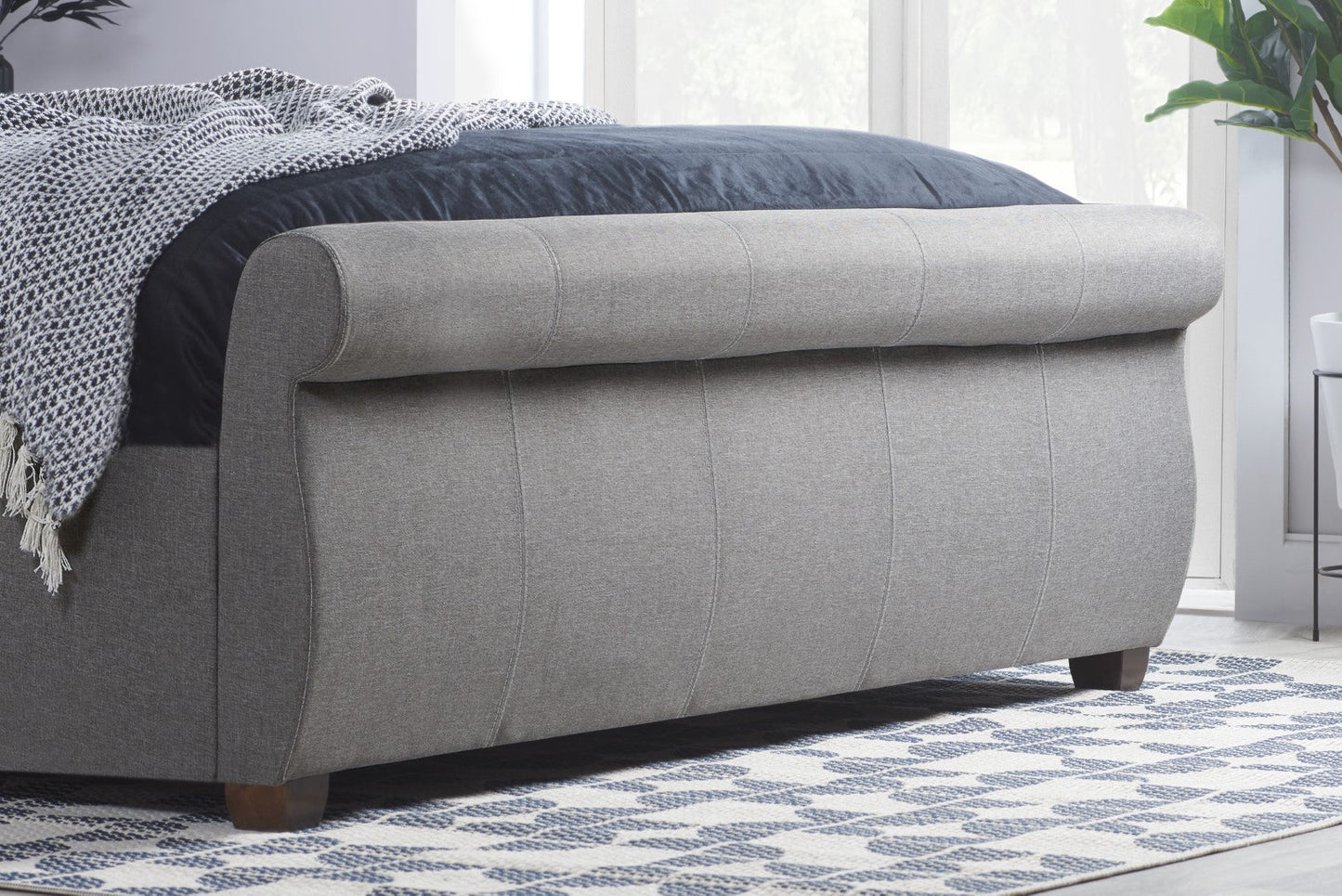 Birlea Lancaster 5ft Kingsize Grey Fabric Bed Frame