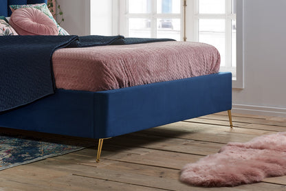 Birlea Lottie 4ft6 Double Midnight Blue Fabric Ottoman Bed