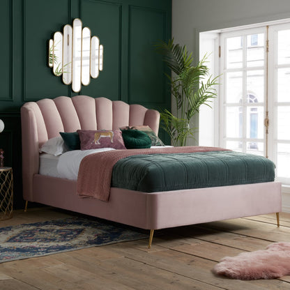 Birlea Lottie 4ft6 Double Pink Fabric Ottoman Bed Frame