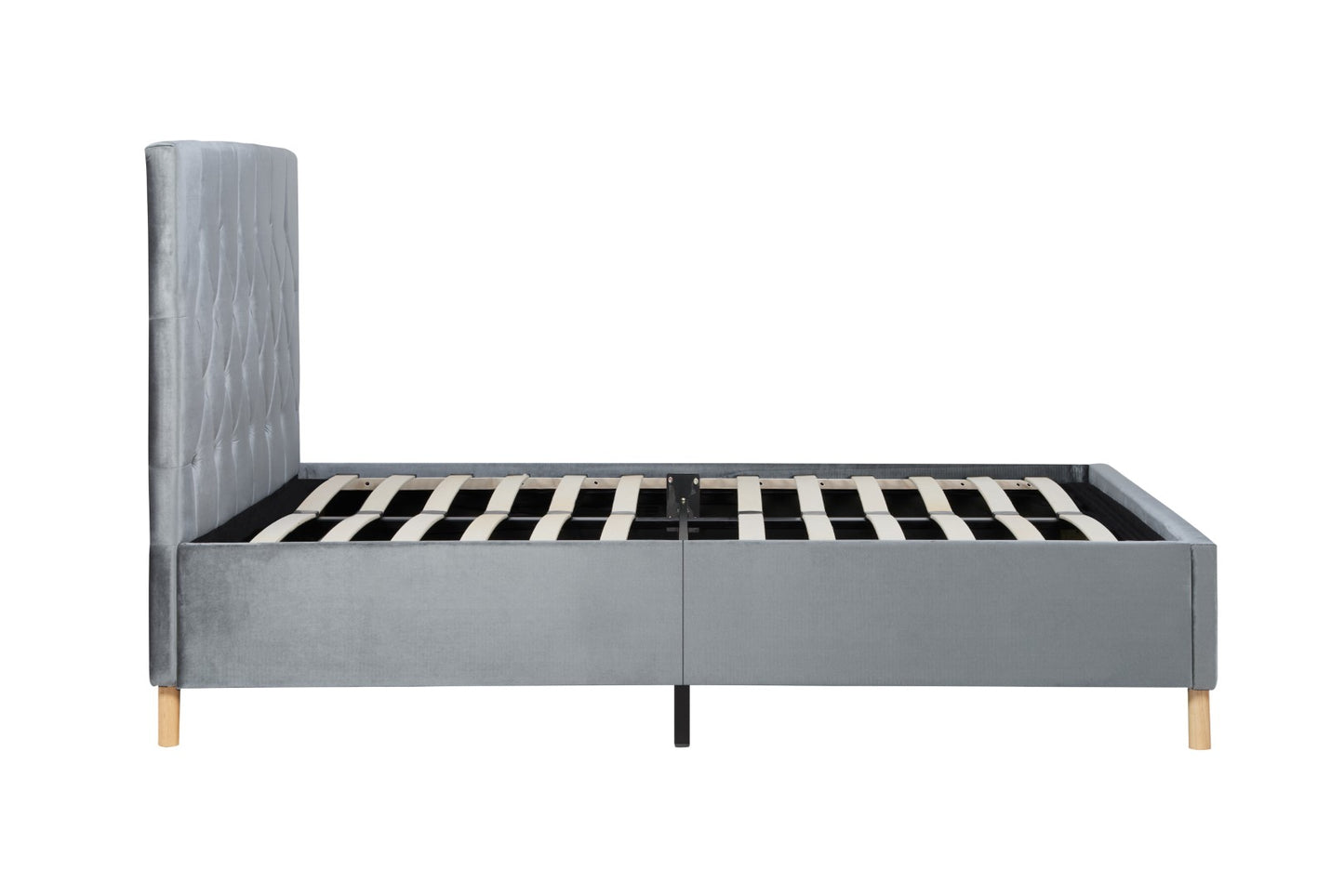 Birlea Loxley 5ft Kingsize Grey Fabric Bed Frame