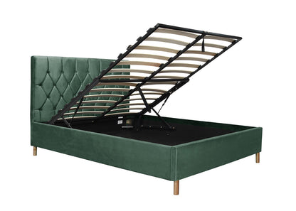 Birlea Loxley 4ft Small Double Green Fabric Ottoman Bed Frame