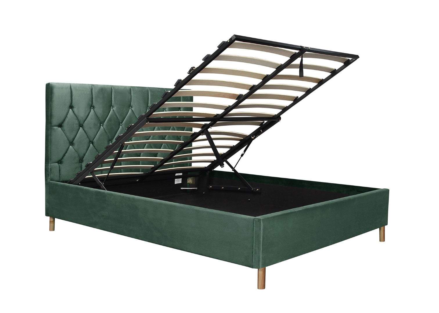Birlea Loxley 4ft6 Double Green Fabric Ottoman Bed Frame