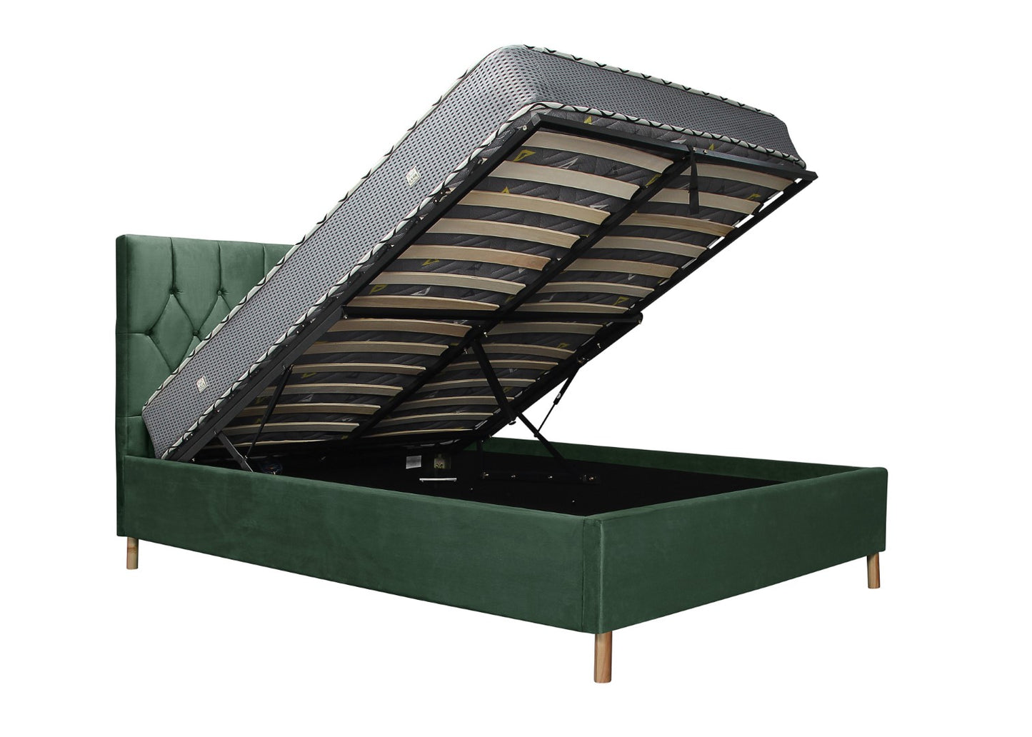 Birlea Loxley 4ft6 Double Green Fabric Ottoman Bed Frame