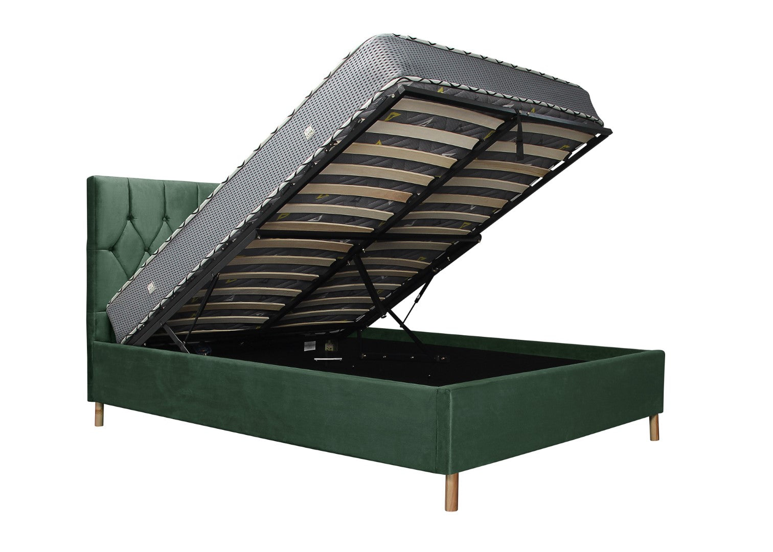 Birlea Loxley 4ft6 Double Green Fabric Ottoman Bed Frame