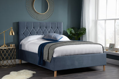 Birlea Loxley 4ft Small Double Grey Fabric Ottoman Bed Frame