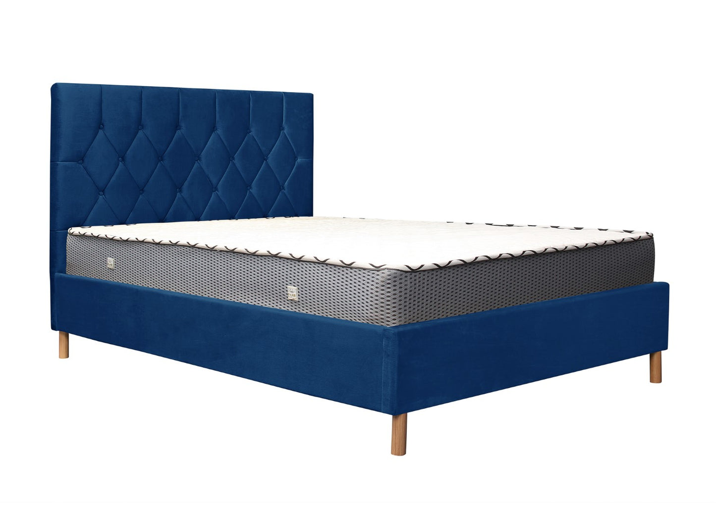 Birlea Loxley 4ft6 Double Blue Fabric Ottoman Bed Frame