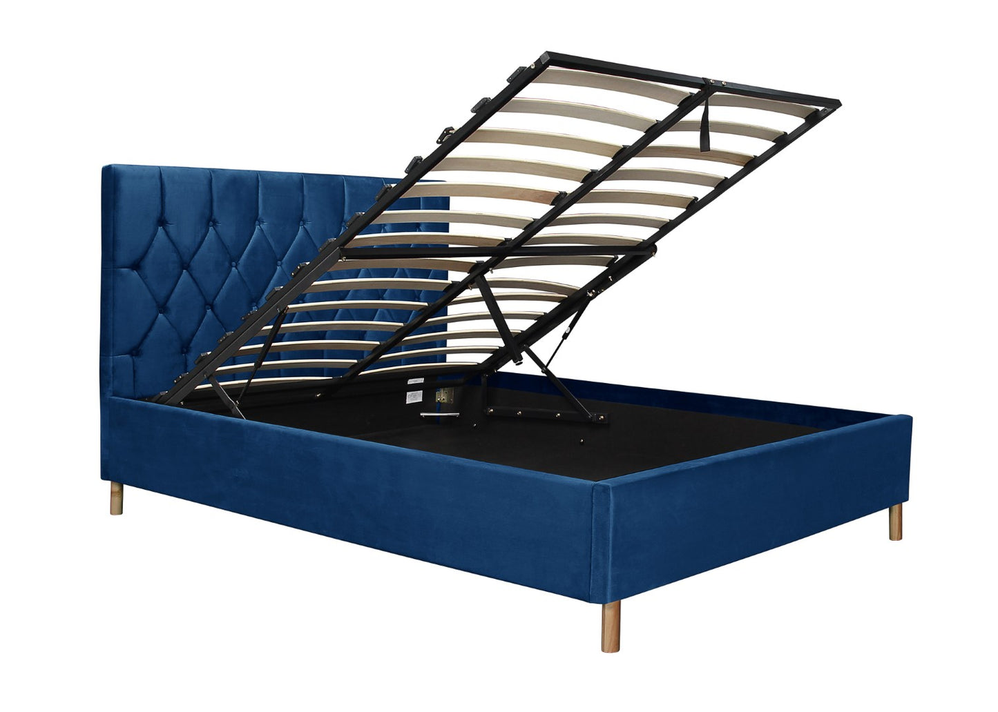 Birlea Loxley 5ft Kingsize Blue Fabric Ottoman Bed Frame