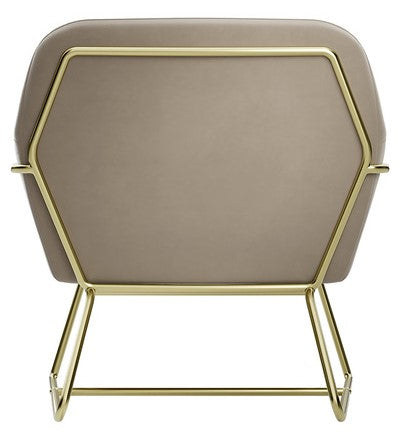 LPD Charles Beige Velvet Armchair