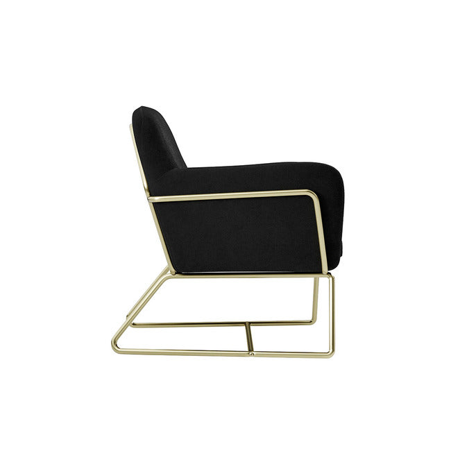 LPD Charles Black Velvet Armchair