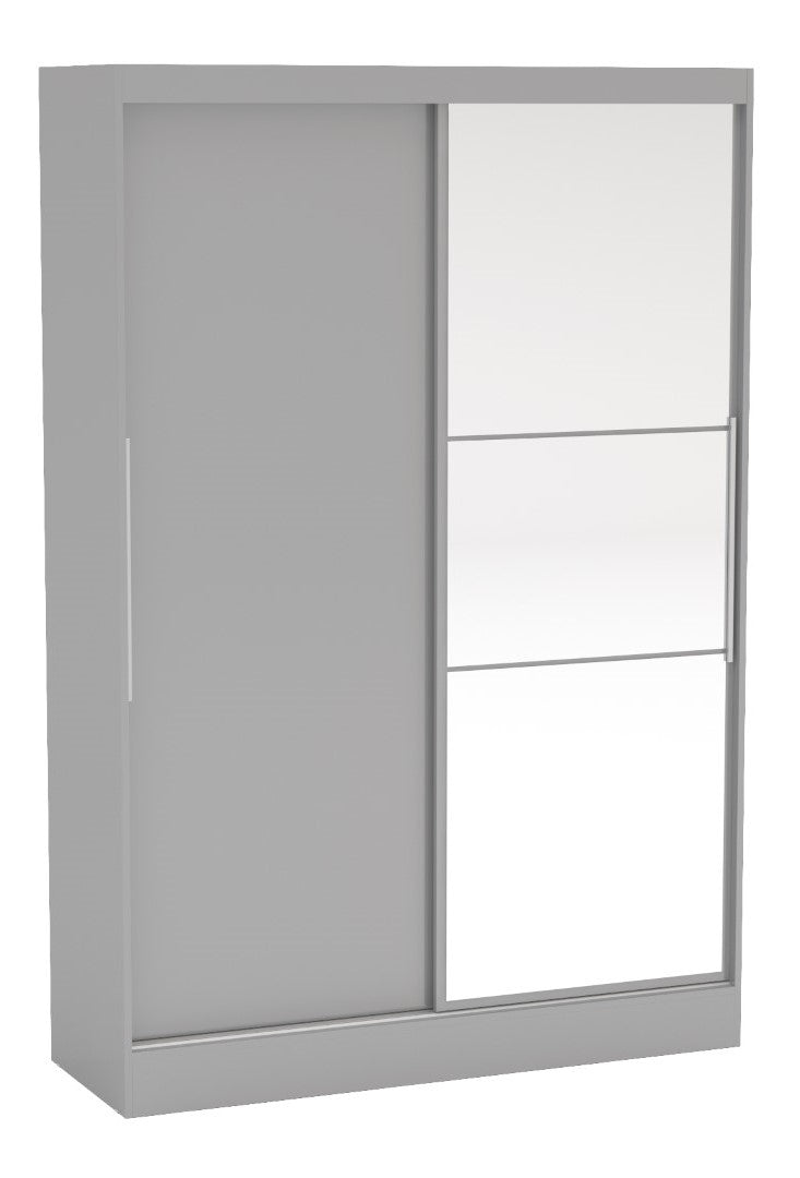 Birlea Lynx Grey 2 Door Sliding Wardrobe With Mirror