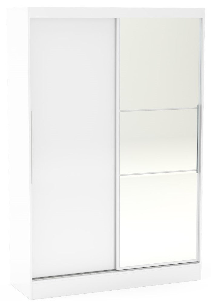 Birlea Lynx White 2 Door Sliding Wardrobe With Mirror