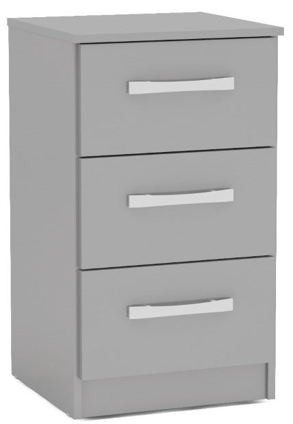 Birlea Lynx Grey 3 Drawer Bedside