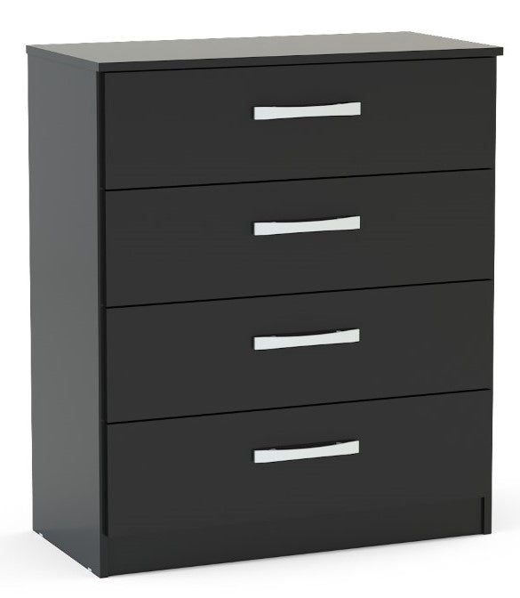 Birlea Lynx Black 4 Drawer Chest