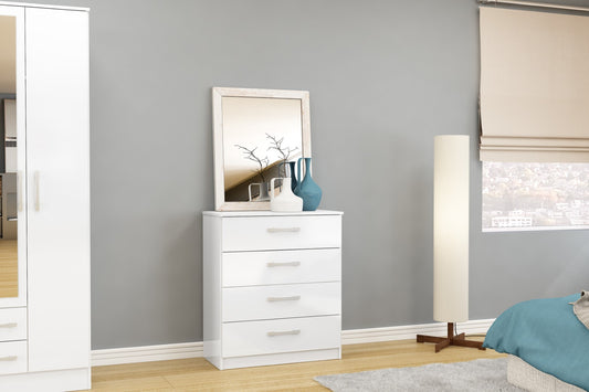 Birlea Lynx White 4 Drawer Chest