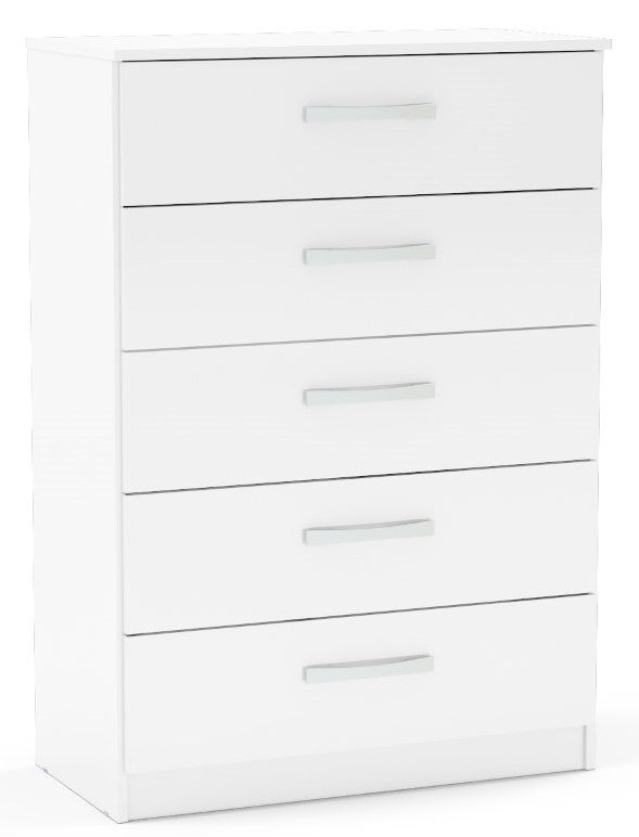 Birlea Lynx White 5 Drawer Chest