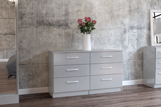 Birlea Lynx Grey 6 Drawer Chest