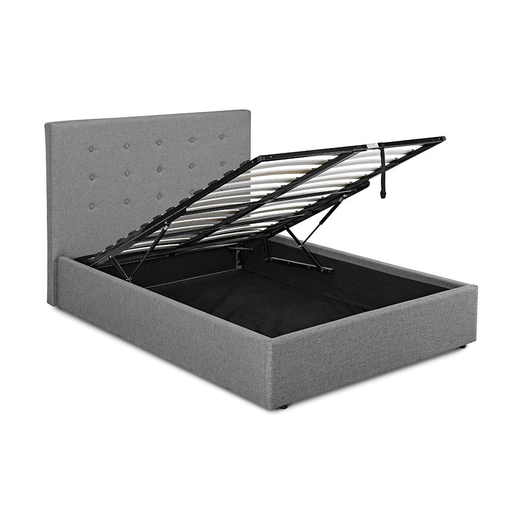 LPD Lucca 4ft6 Double Plus Grey Hopsack Bed Frame