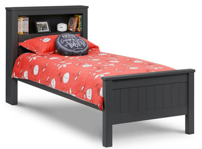 Julian Bowen Maine Anthracite 3ft Single Bookcase Bed
