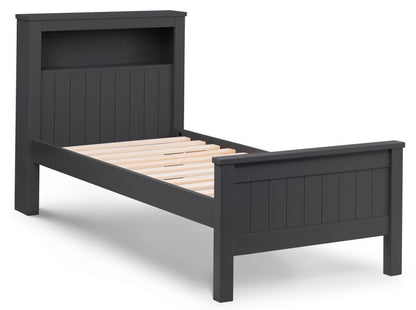 Julian Bowen Maine Anthracite 3ft Single Bookcase Bed