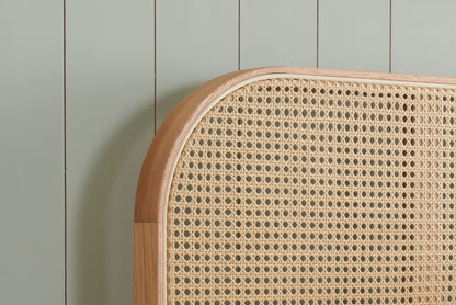 Birlea Margot 6ft Super Kingsize Brown & Oak Rattan Bed Frame