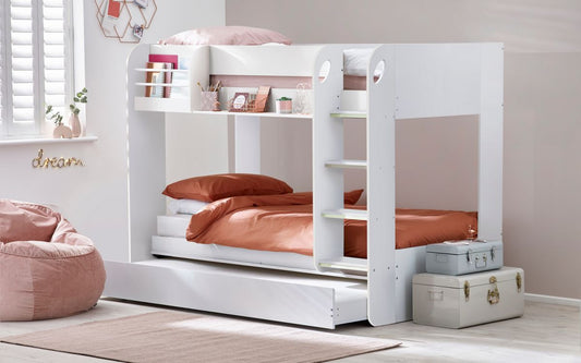 Julian Bowen Mars White Wooden Bunk And Underbed